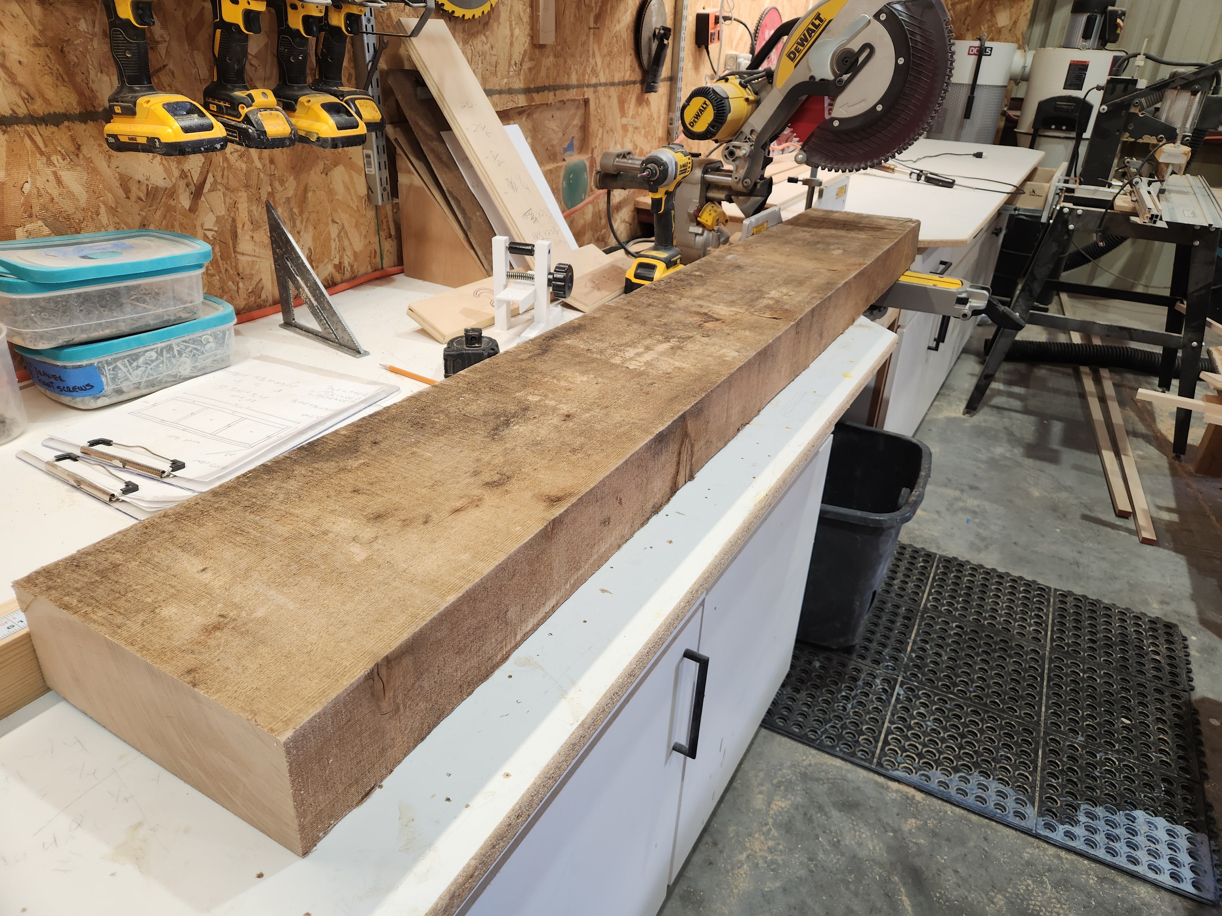 Long plank in the shop